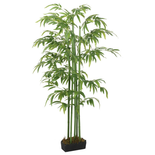 vidaXL Konstväxt bambu 384 blad 120 cm grön