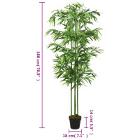 Produktbild för Konstväxt bambu 864 blad 180 cm grön