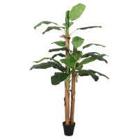 Produktbild för Konstgjord bananträd 19 blad 180 cm grön