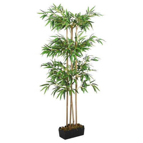 vidaXL Konstväxt bambu 1216 blad 180 cm grön