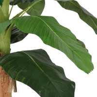 Produktbild för Konstväxt bananträd 9 blad 120 cm grön