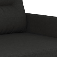 Produktbild för 3-sitssoffa svart 180 cm tyg