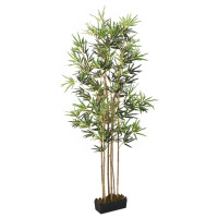 Produktbild för Konstväxt bambu 552 blad 120 cm grön