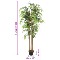 Produktbild för Konstväxt bambu 730 blad 120 cm grön