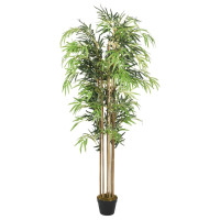 Produktbild för Konstväxt bambu 1605 blad 180 cm grön