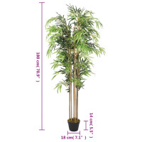 Produktbild för Konstväxt bambu 1605 blad 180 cm grön