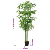 Produktbild för Konstväxt bambu 384 blad 120 cm grön