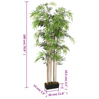 Produktbild för Konstväxt bambu 1605 blad 180 cm grön