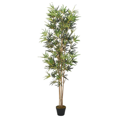 vidaXL Konstväxt bambu 368 blad 80 cm grön