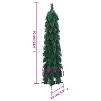 Produktbild för Belyst plastgran med 45 LEDs 90 cm