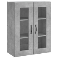 Produktbild för Högskåp betonggrå 69,5x34x180 cm konstruerat trä