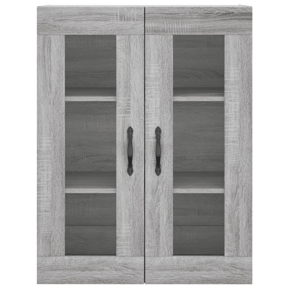 Produktbild för Högskåp Grå Sonoma 69,5x34x180 cm konstruerat trä