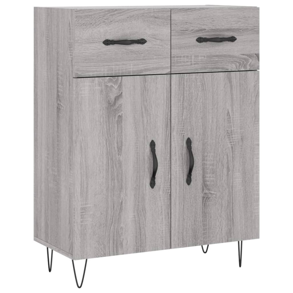 Produktbild för Högskåp Grå Sonoma 69,5x34x180 cm konstruerat trä