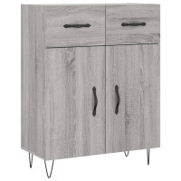 Produktbild för Högskåp Grå Sonoma 69,5x34x180 cm konstruerat trä