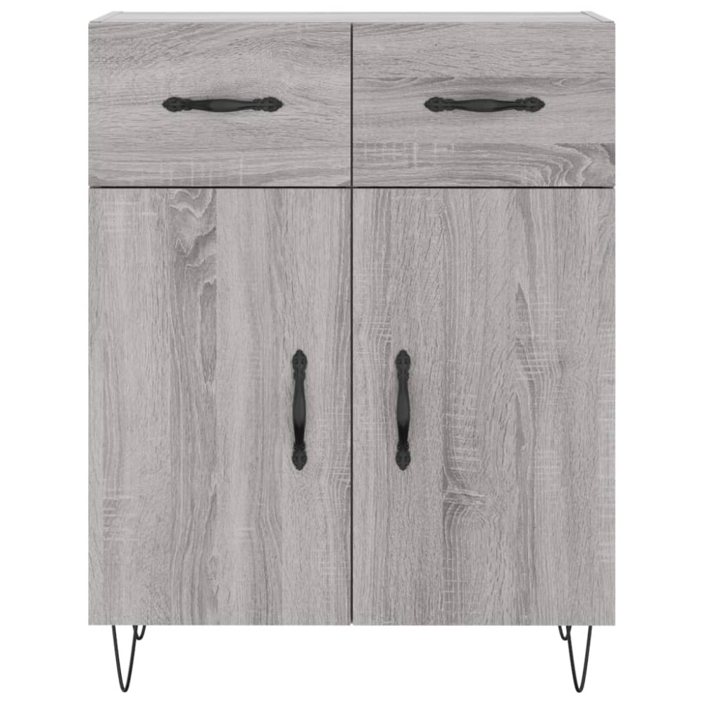 Produktbild för Högskåp Grå Sonoma 69,5x34x180 cm konstruerat trä