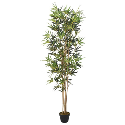 vidaXL Konstväxt bambu 552 blad 120 cm grön