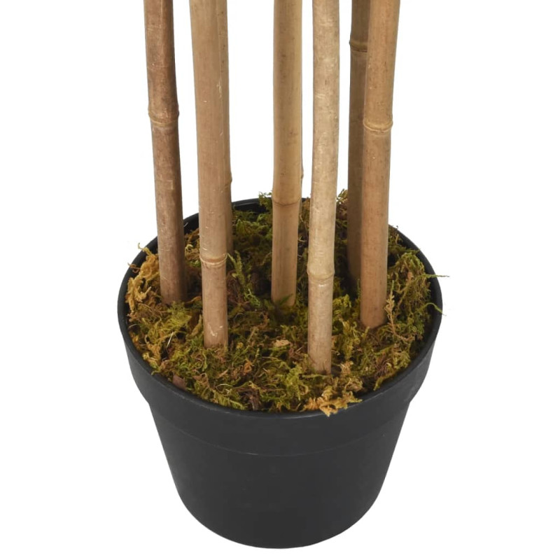Produktbild för Konstväxt bambu 500 blad 80 cm grön