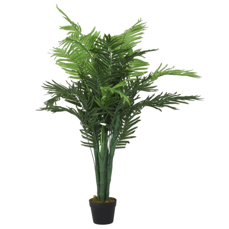 Produktbild för Konstväxt palm 28 blad 120 cm grön
