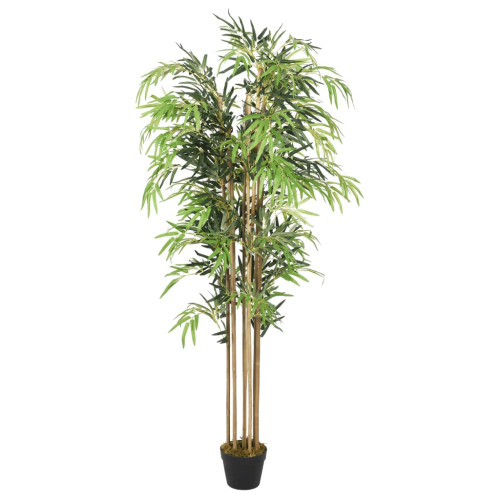 vidaXL Konstväxt bambu 1095 blad 150 cm grön