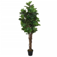 Miniatyr av produktbild för Konstväxt fikonträd 96 blad 80 cm grön