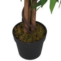 Produktbild för Konstväxt mangoträd 600 blad 150 cm grön