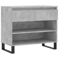 Produktbild för Skoskåp betonggrå 70x36x60 cm konstruerat trä