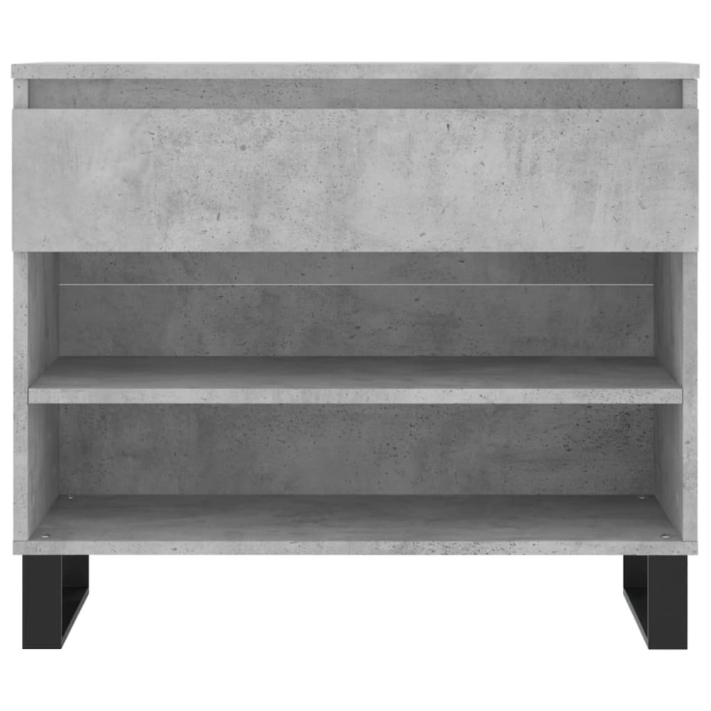 Produktbild för Skoskåp betonggrå 70x36x60 cm konstruerat trä