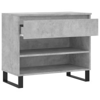 Produktbild för Skoskåp betonggrå 70x36x60 cm konstruerat trä