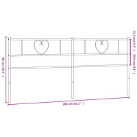 Produktbild för Huvudgavel metall vit 200 cm