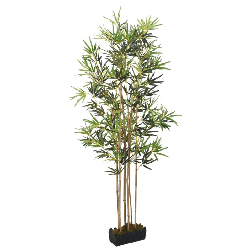 Produktbild för Konstväxt bambu 368 blad 80 cm grön