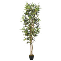 Produktbild för Konstväxt bambu 1104 blad 180 cm grön