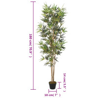 Produktbild för Konstväxt bambu 1104 blad 180 cm grön