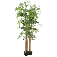 Produktbild för Konstväxt bambu 730 blad 120 cm grön