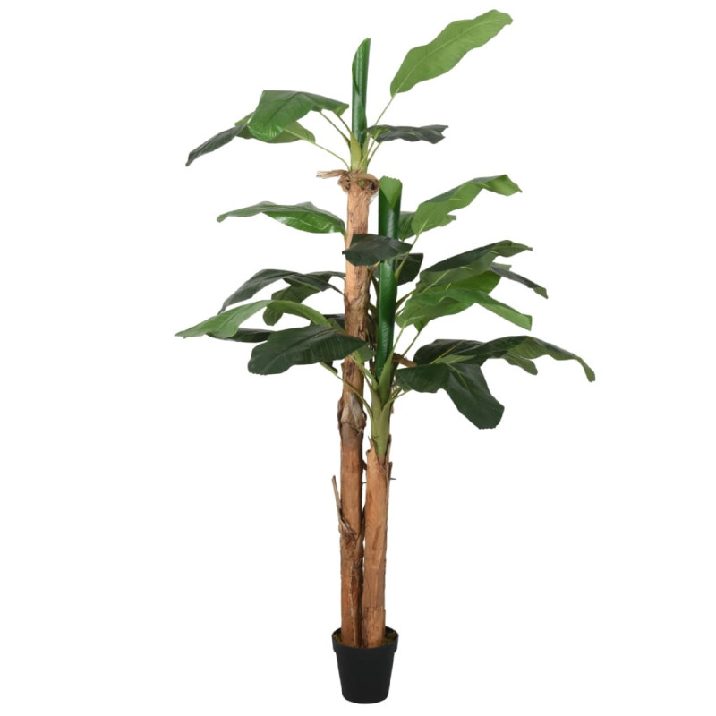Produktbild för Konstgjord bananträd 22 blad 200 cm grön