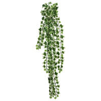 Produktbild för Konstväxt hängväxt 12 st 339 blad 90 cm grön och vit
