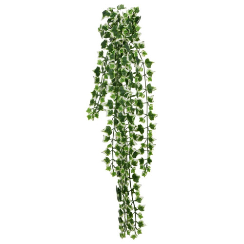 vidaXL Konstväxt hängväxt 12 st 339 blad 90 cm grön och vit