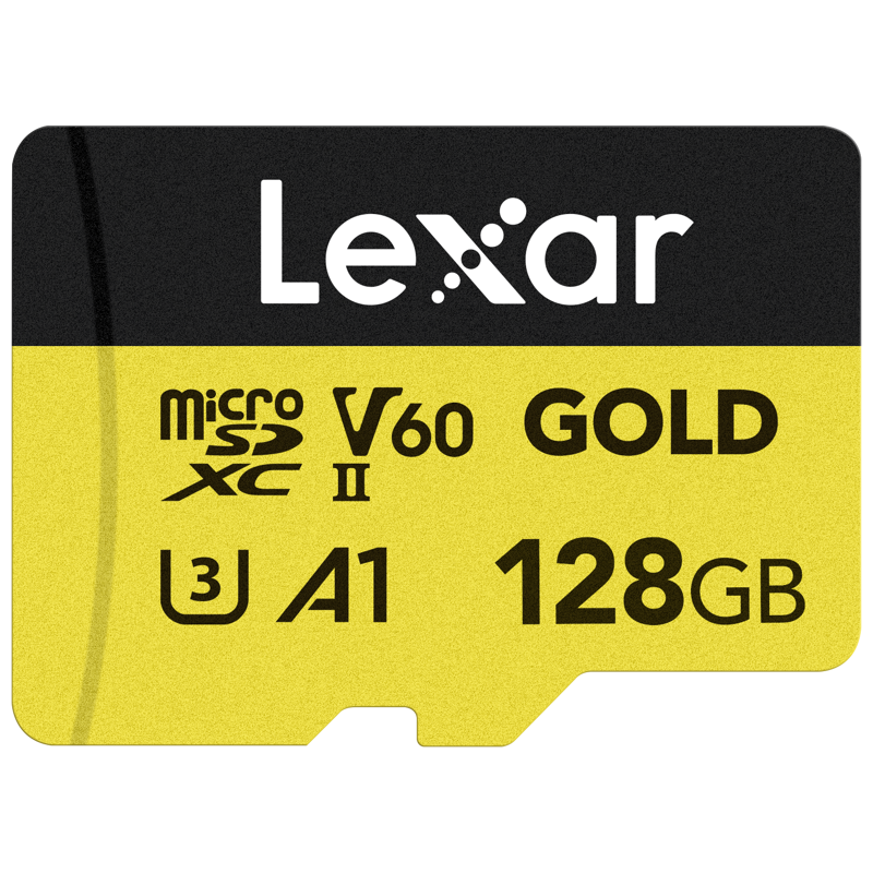 Produktbild för Lexar microSDXC GOLD UHS-II/C10/A1/U3 R280/W100 (V60) 128GB