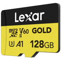 Miniatyr av produktbild för Lexar microSDXC GOLD UHS-II/C10/A1/U3 R280/W100 (V60) 128GB