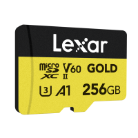Produktbild för Lexar microSDXC GOLD UHS-II/C10/A1/U3 R280/W100 (60) 256GB