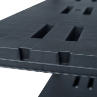 Miniatyr av produktbild för Förvaringshylla svart 220 kg 90x40x138 cm plast