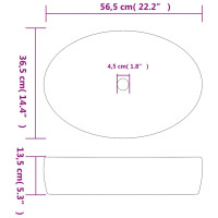 Produktbild för Handfat svart och blå oval 56,5x36,5x13,5 cm keramik