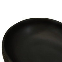Produktbild för Handfat svart oval 59x40x14 cm keramik