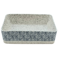 Produktbild för Handfat grå och blå rektangulär 46x35,5x13 cm keramik