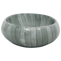 Produktbild för Handfat grön oval 59x40x15 cm keramik