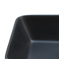 Produktbild för Handfat svart och brun rektangulär 46x35,5x13 cm keramik