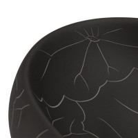 Miniatyr av produktbild för Handfat svart oval 59x40x15 cm keramik