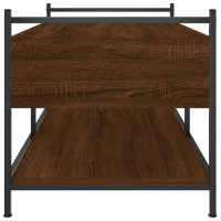 Produktbild för Soffbord brun ek 99x50x50 cm konstruerat trä