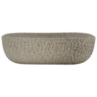 Produktbild för Handfat grå rektangulär 48x37,5x13,5 cm keramik