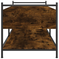 Produktbild för Soffbord rökfärgad ek 99x50x50 cm konstruerat trä