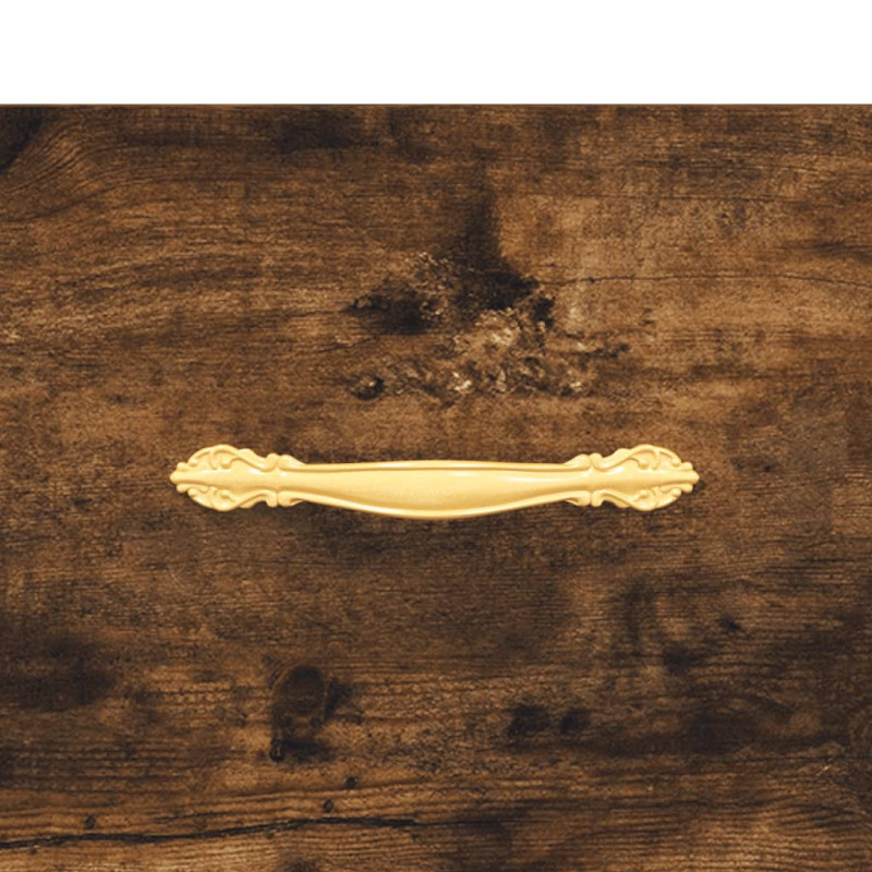 Produktbild för Högskåp rökfärgad ek 69,5x34x180 cm konstruerat trä
